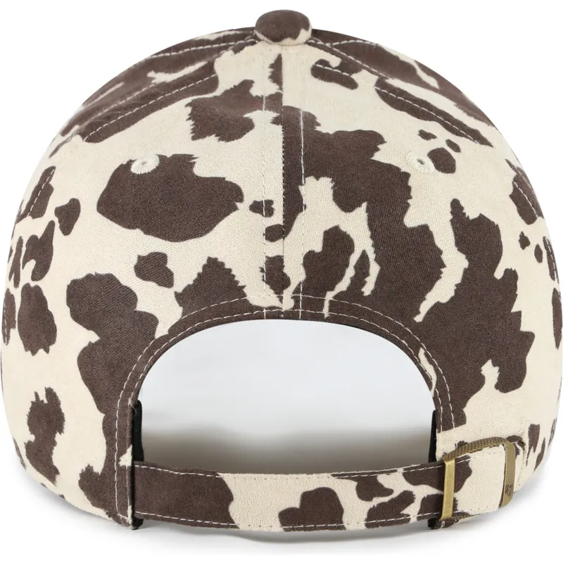 47-brand-curved-brim-brown-logo-clean-up-bessie-new-york-yankees-mlb-brown-adjustable-cap