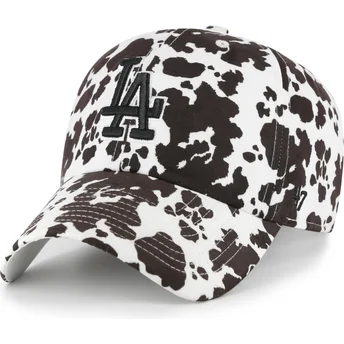 47 Brand Curved Brim Clean Up Bessie Los Angeles Dodgers MLB White Adjustable Cap