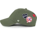 47-brand-curved-brim-clean-up-badges-new-york-yankees-mlb-green-adjustable-cap