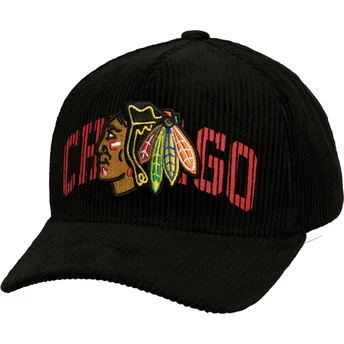 Mitchell & Ness Curved Brim Arch Stamp Pro Chicago Blackhawks NHL Black Snapback Cap