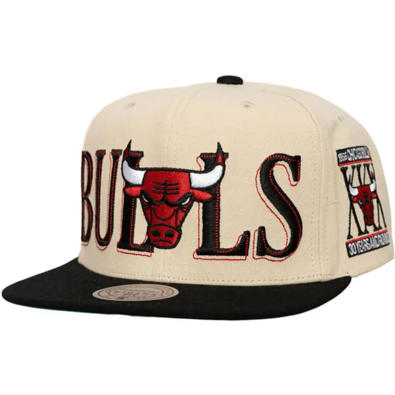 Mitchell & Ness Flat Brim Across The Board Chicago Bulls NBA Black