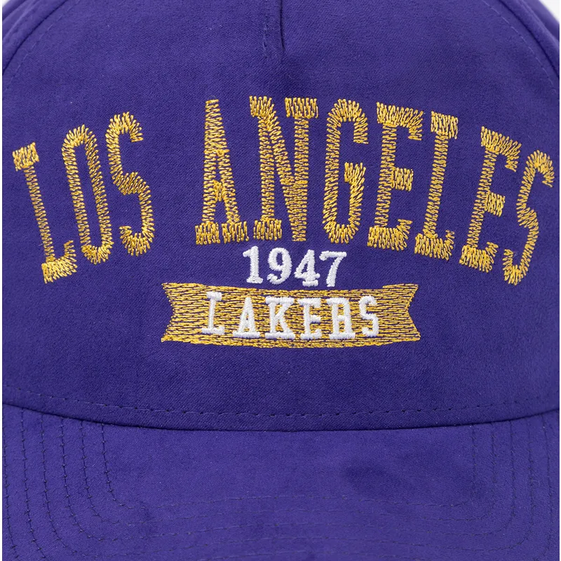 mitchell-ness-curved-brim-shady-suede-pro-los-angeles-lakers-nba-purple-snapback-cap
