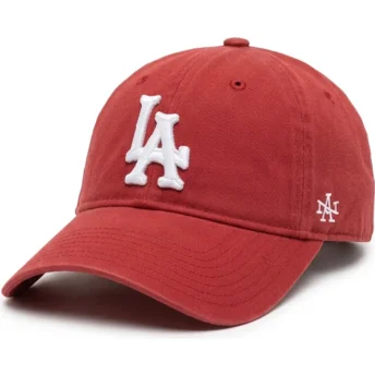 American Needle Curved Brim Archive Los Angeles Dodgers MLB Red Adjustable Cap