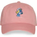 capslab-curved-brim-smurfette-smu2-fetb-the-smurfs-pink-adjustable-cap