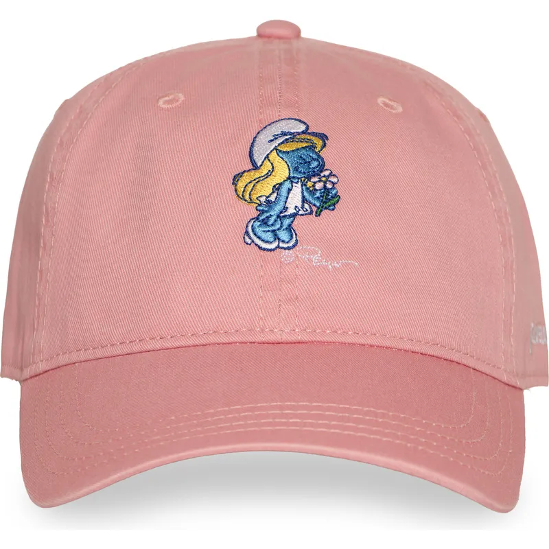 capslab-curved-brim-smurfette-smu2-fetb-the-smurfs-pink-adjustable-cap