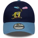 new-era-curved-brim-youth-9forty-spongebob-squarepants-blue-snapback-cap