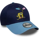new-era-curved-brim-youth-9forty-spongebob-squarepants-blue-snapback-cap
