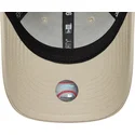 new-era-curved-brim-youth-orange-logo-9forty-league-essential-new-york-yankees-mlb-beige-adjustable-cap
