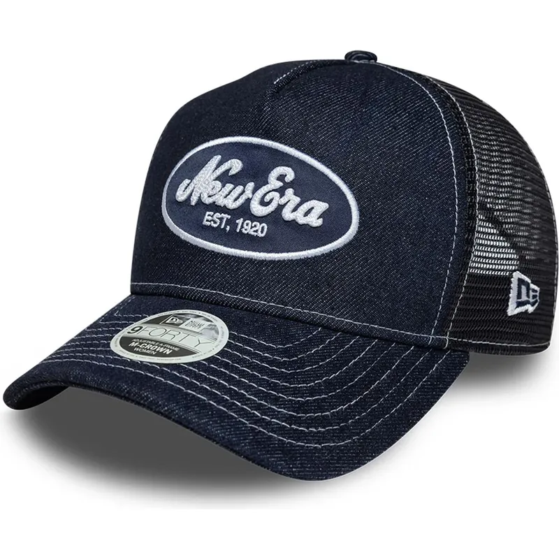 new-era-women-9forty-m-crown-a-frame-navy-blue-trucker-hat