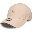 new-era-curved-brim-women-pink-logo-9forty-mini-cord-los-angeles-dodgers-mlb-pink-adjustable-cap