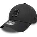 new-era-curved-brim-black-logo-9forty-team-outline-detroit-tigers-mlb-black-adjustable-cap