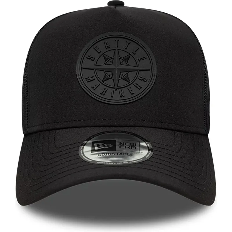 new-era-black-logo-a-frame-sport-seattle-mariners-mlb-black-trucker-hat