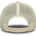 new-era-a-frame-denim-leather-patch-beige-trucker-hat