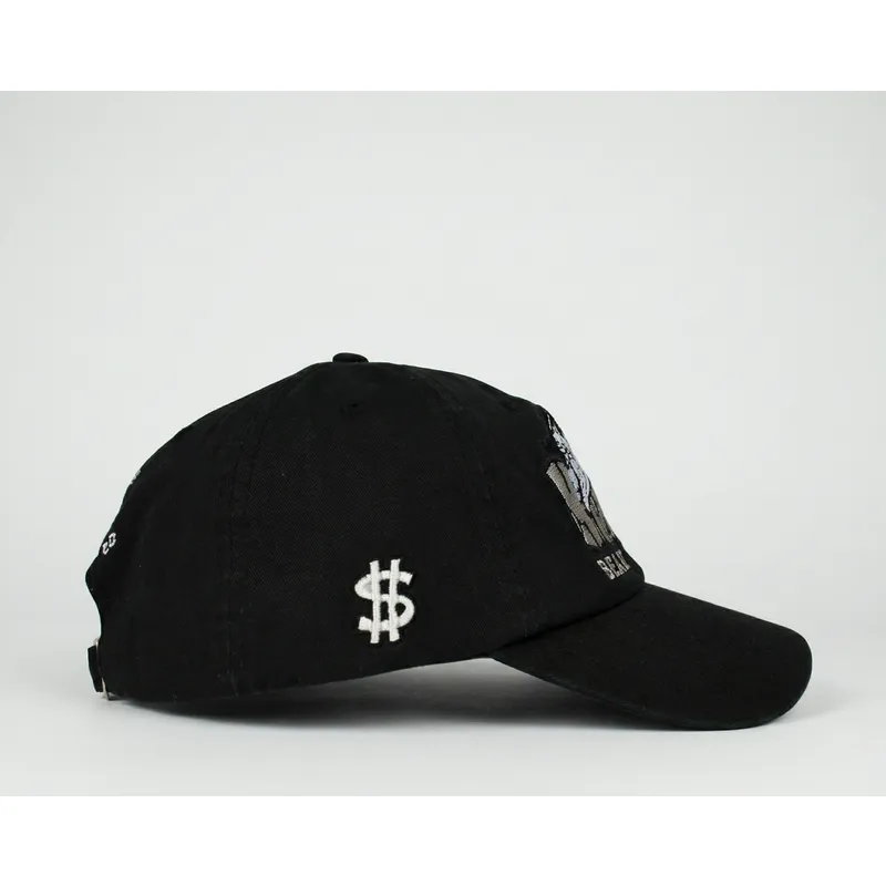 homenage-curved-brim-records-music-shapes-identity-the-90s-black-adjustable-cap