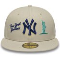 new-era-flat-brim-navy-blue-logo-59fifty-city-icon-new-york-yankees-beige-fitted-cap