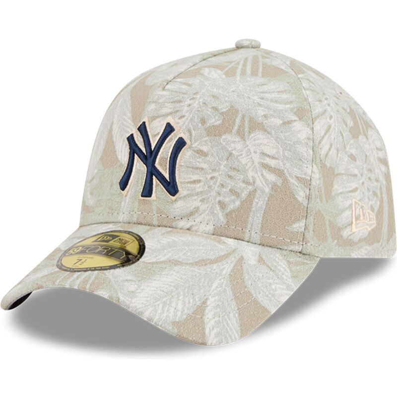 new-era-curved-brim-59forty-a-frame-leafy-palm-new-york-yankees-mlb-beige-fitted-cap