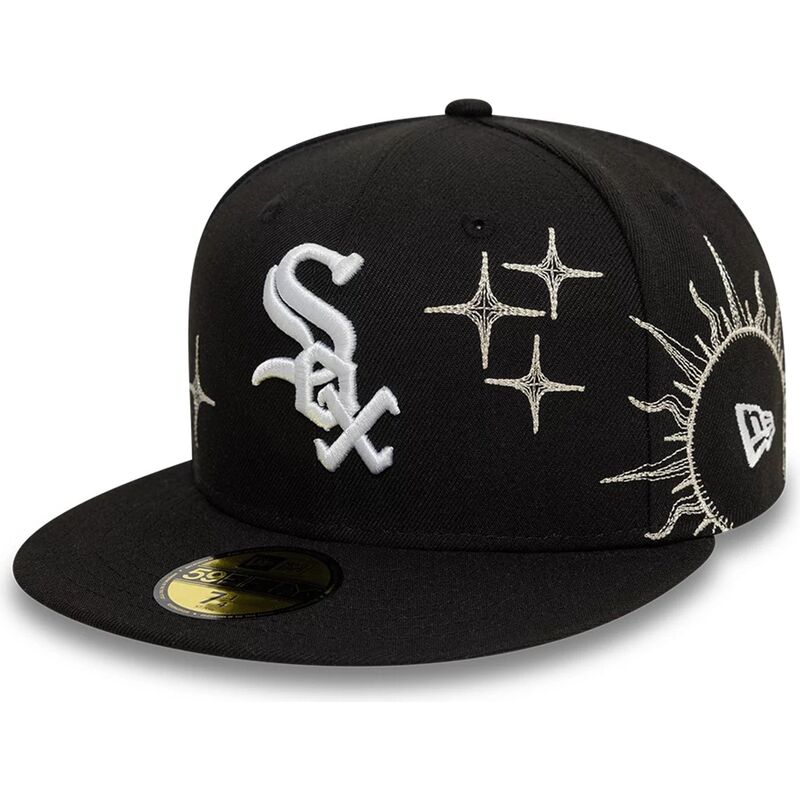 New Era Flat Brim 59FIFTY Zodiac Chicago White Sox MLB Black