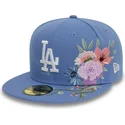 new-era-flat-brim-59fifty-floral-los-angeles-dodgers-mlb-blue-fitted-cap