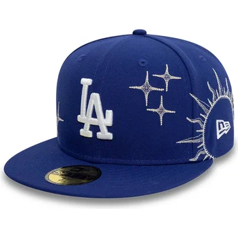 New Era Flat Brim 59FIFTY Zodiac Los Angeles Dodgers MLB Blue Fitted Cap