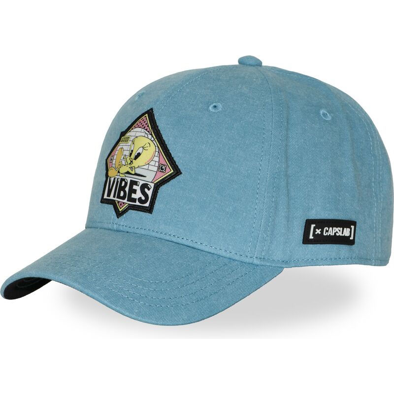capslab-curved-brim-tweety-loo13-pcblifb-looney-tunes-blue-snapback-cap