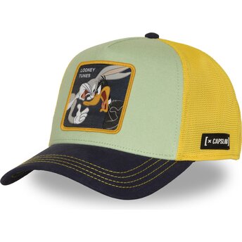 Capslab Bugs Bunny and Daffy Duck LOO13 BADB Looney Tunes Multicolor Trucker Hat