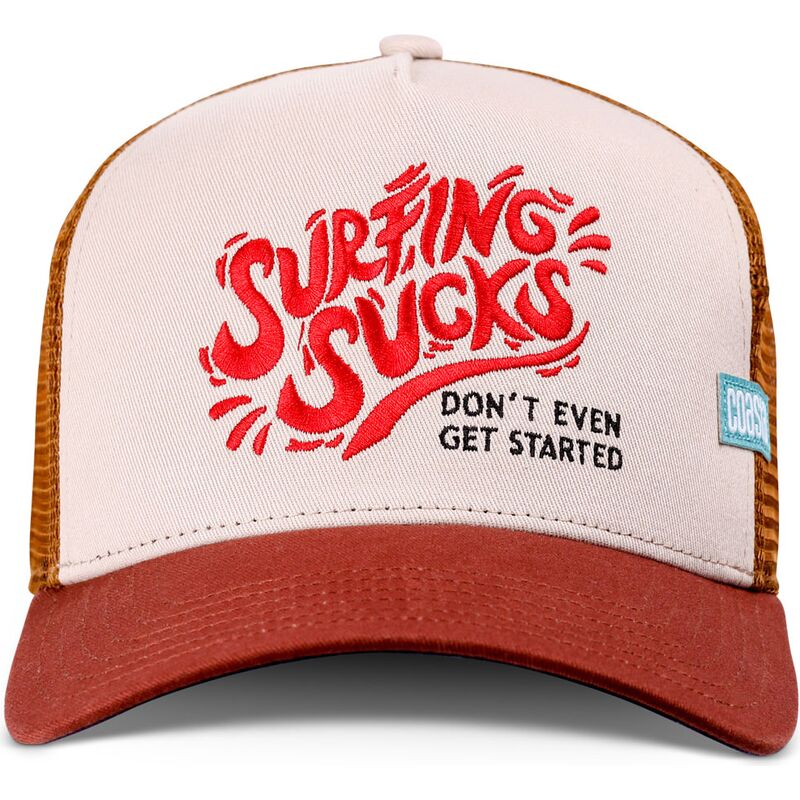 coastal-surfing-sucks-brown-trucker-hat coastal-surfing-sucks-brown-trucker-hat