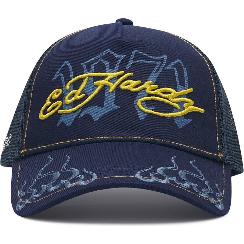 ed-hardy-1971-navy-blue-and-yellow-trucker-hat ed-hardy-1971-navy-blue-and-yellow-trucker-hat