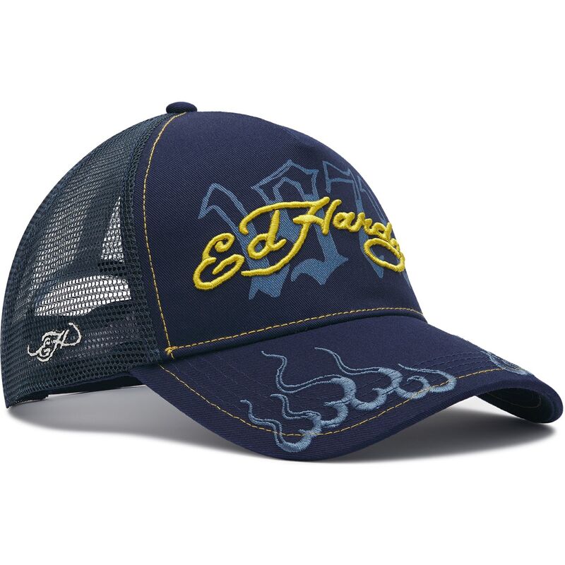 ed-hardy-1971-navy-blue-and-yellow-trucker-hat ed-hardy-1971-navy-blue-and-yellow-trucker-hat