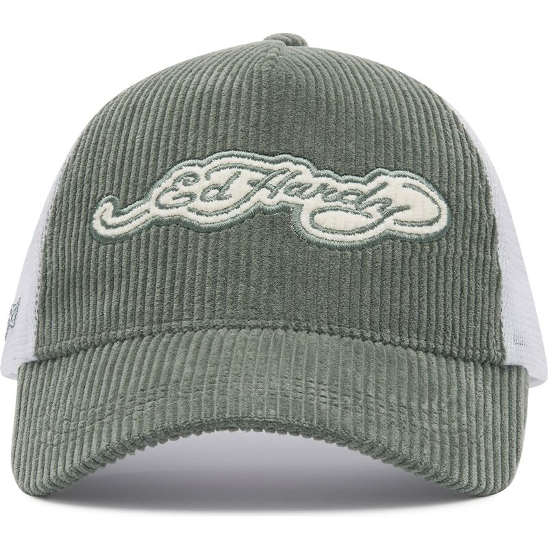 ed-hardy-embroidery-applique-cord-green-and-white-trucker-hat