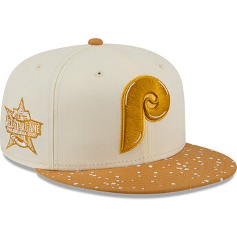 New Era Flat Brim 59FIFTY All Star Game Fan Pack Philadelphia Phillies MLB Beige and Brown Fitted Cap