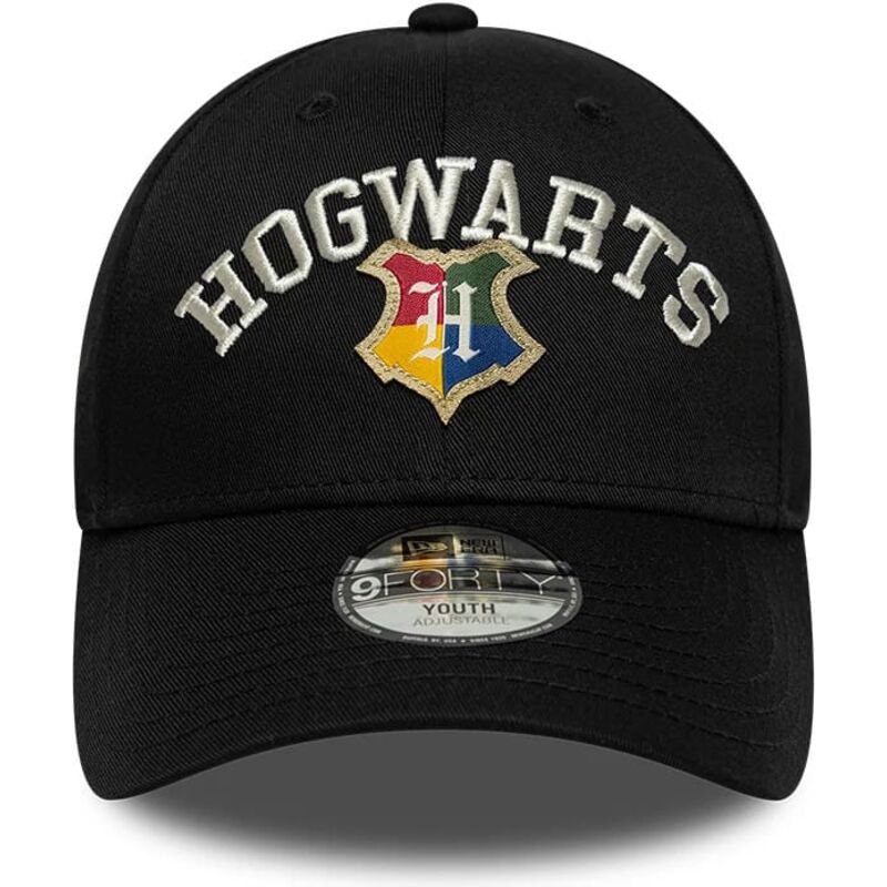 new-era-curved-brim-youth-9forty-wordmark-harry-potter-hogwarts-black-snapback-cap