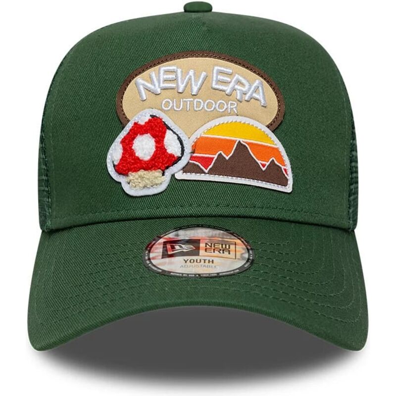 new-era-youth-a-frame-outdoor-green-trucker-hat
