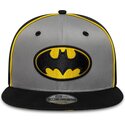 new-era-flat-brim-youth-9fifty-piping-dc-comics-batman-grey-and-black-snapback-cap