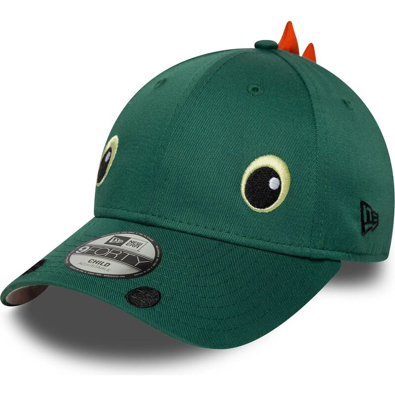 new-era-curved-brim-youth-9forty-dino-face-green-snapback-cap new-era-curved-brim-youth-9forty-dino-face-green-snapback-cap