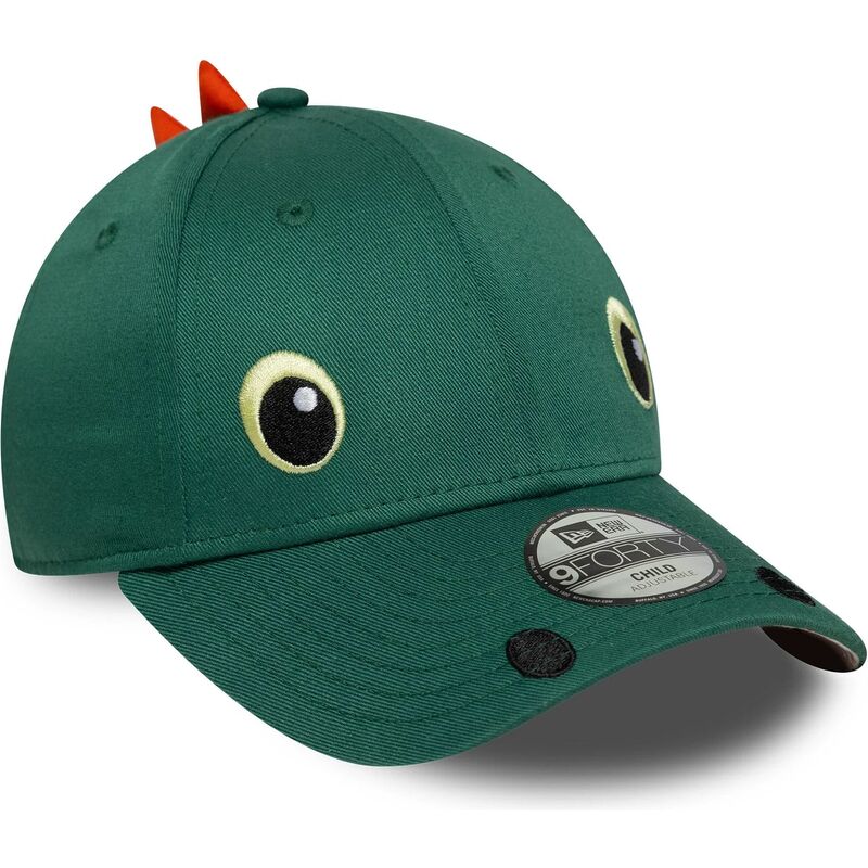 new-era-curved-brim-youth-9forty-dino-face-green-snapback-cap new-era-curved-brim-youth-9forty-dino-face-green-snapback-cap