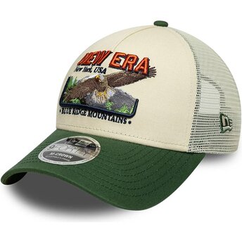 New Era 9FORTY M-Crown A Frame Graphic Green and Beige...