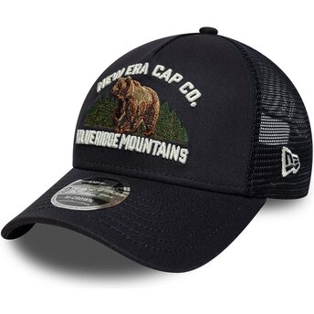 New Era 9FORTY M-Crown A Frame Graphic Blue Ridge Mountains Navy Blue Trucker Hat
