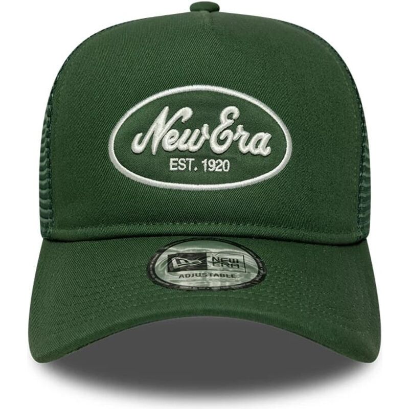 new-era-a-frame-oval-patch-foam-green-trucker-hat