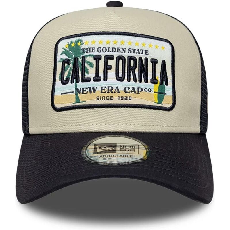 new-era-california-a-frame-license-plate-beige-and-navy-blue-trucker-hat