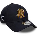 new-era-curved-brim-9forty-m-crown-a-frame-emblem-new-york-yankees-mlb-navy-blue-snapback-cap