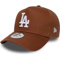 new-era-curved-brim-e-frame-league-essential-los-angeles-dodgers-mlb-brown-snapback-cap