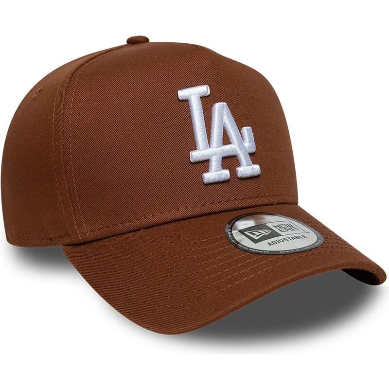 new-era-curved-brim-e-frame-league-essential-los-angeles-dodgers-mlb-brown-snapback-cap