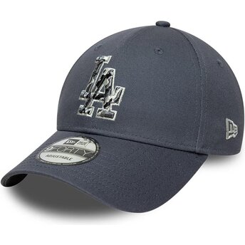 New Era Curved Brim 9FORTY Outline Camo Los Angeles Dodgers MLB Grey Adjustable Cap