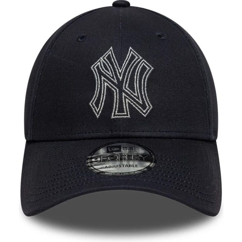 new-era-curved-brim-9forty-metallic-outline-new-york-yankees-mlb-navy-blue-adjustable-cap