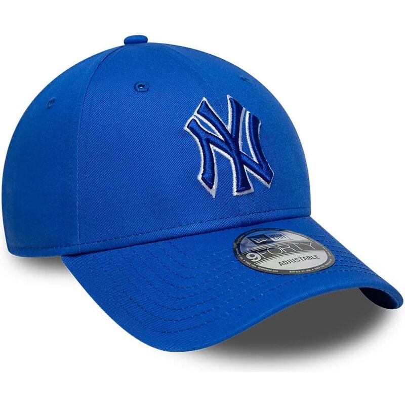new-era-curved-brim-blue-logo-9forty-team-outline-new-york-yankees-mlb-blue-adjustable-cap