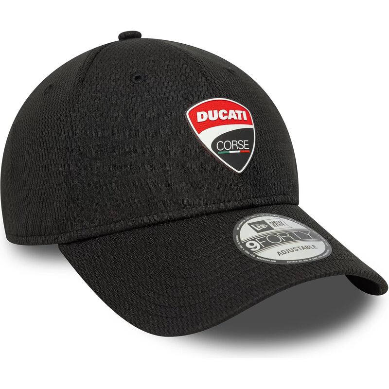 new-era-curved-brim-9forty-dashmark-mesh-ducati-motor-motogp-black-adjustable-cap new-era-curved-brim-9forty-dashmark-mesh-ducati-motor-motogp-black-adjustable-cap