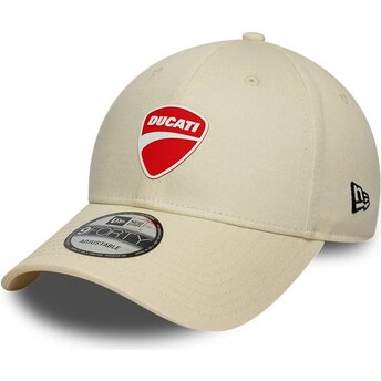 New Era Curved Brim 9FORTY Core Ducati Motor MotoGP Beige Adjustable Cap