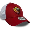 new-era-9forty-league-associazione-sportiva-roma-serie-a-red-and-white-adjustable-trucker-hat
