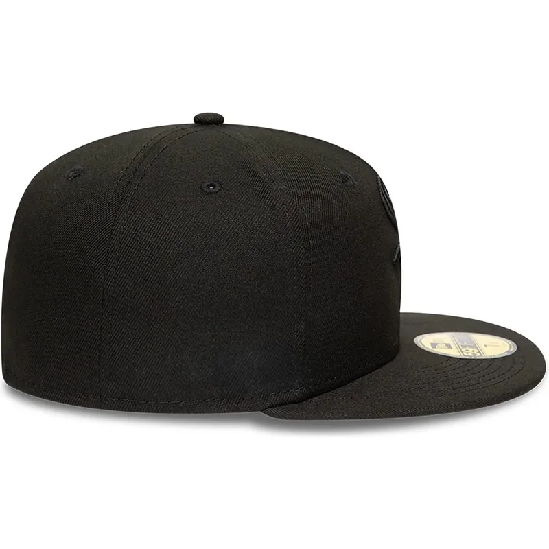 new-era-flat-brim-black-logo-59fifty-chicago-white-sox-mlb-black-fitted-cap new-era-flat-brim-black-logo-59fifty-chicago-white-sox-mlb-black-fitted-cap