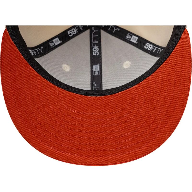 new-era-flat-brim-orange-logo-59fifty-league-essential-new-york-yankees-mlb-beige-and-orange-fitted-cap new-era-flat-brim-orange-logo-59fifty-league-essential-new-york-yankees-mlb-beige-and-orange-fitted-cap